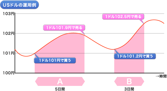 USドルの運用例