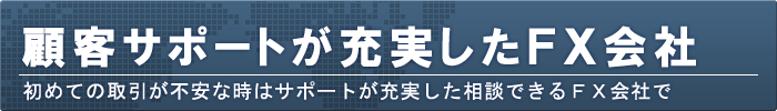 サポート対応でFX比較