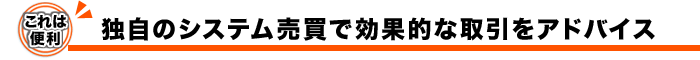 これは便利！独自のシステム売買で効果的な取引をアドバイス